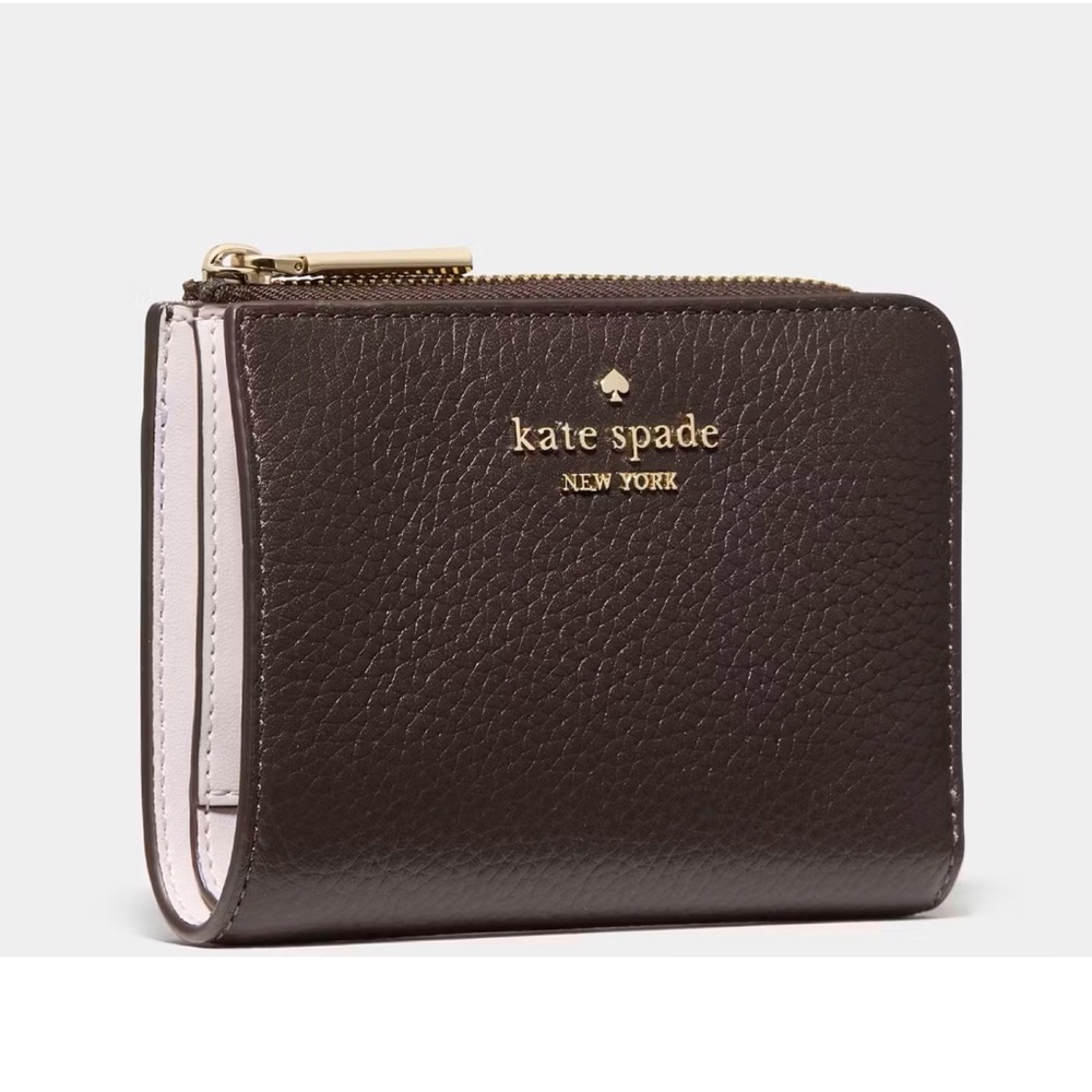Kate Spade Lena Small L Zip Wallet - Hot Fudge NWT
